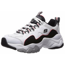 Skechers Women's D’Lites 3 - ZENWAY Memory Foam Lace-up Sneaker Black White Red