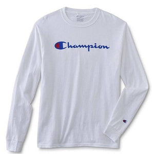 Champion Mens Long Sleeve Crewneck Jersey Tee