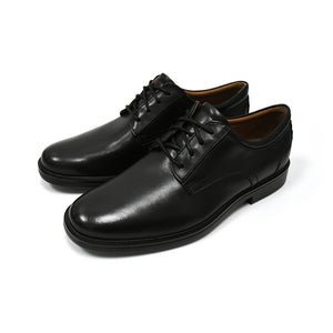 Clarks Men's Un Aldric Lace Black Rich Leather Plain Toe Derby Shoes 26132677