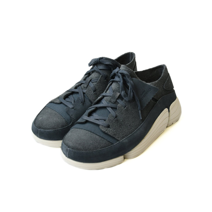 CLARKS Trigenic Evo Mens Blue Suede Athletic Lace Up Training Shoe 26135717