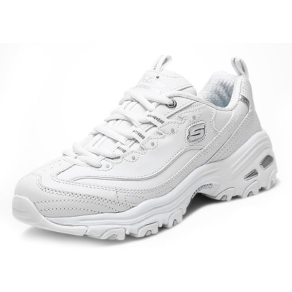 Skechers Women's D'Lites Memory Lace-up Sneaker White – HiPopFootwear
