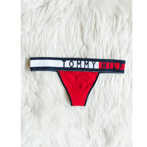  Tommy Hilfiger Women's Seamless Thong Underwear Panty, Apple  RED, L : Clothing, Shoes & Jewelry